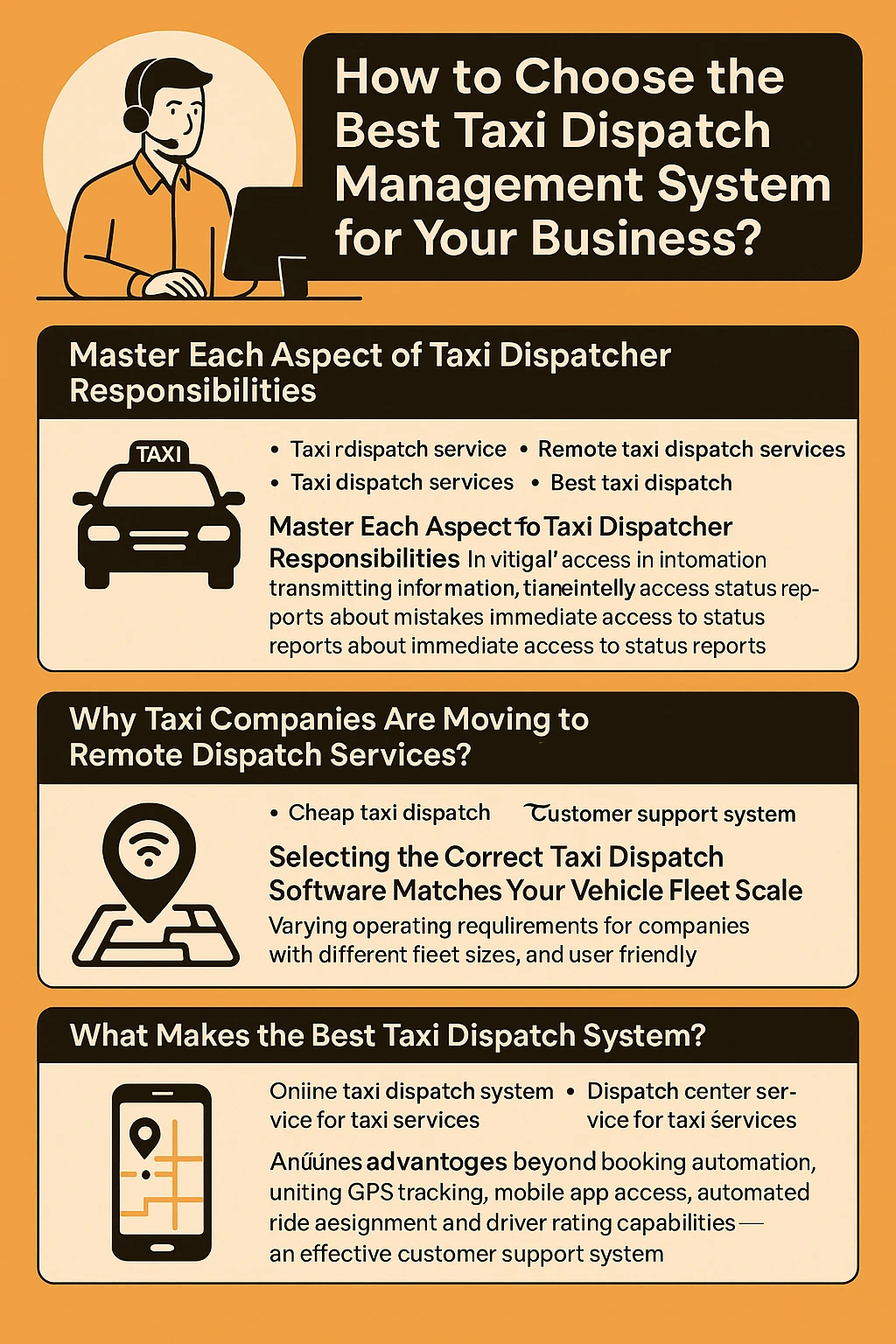 Taxi dispatch management system